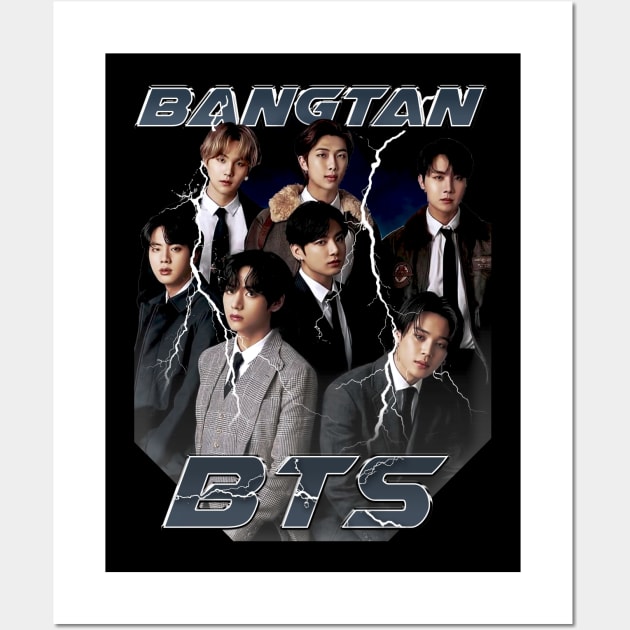 BTS BANGTAN BOOTLEG T-SHIRT Wall Art by Vinsgraphic 